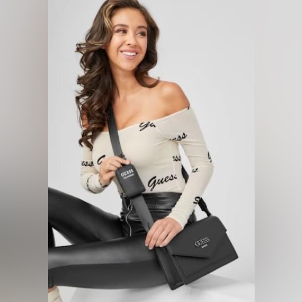New GUESS Nashua Crossbody Bag In Black - Picture 10 of 11